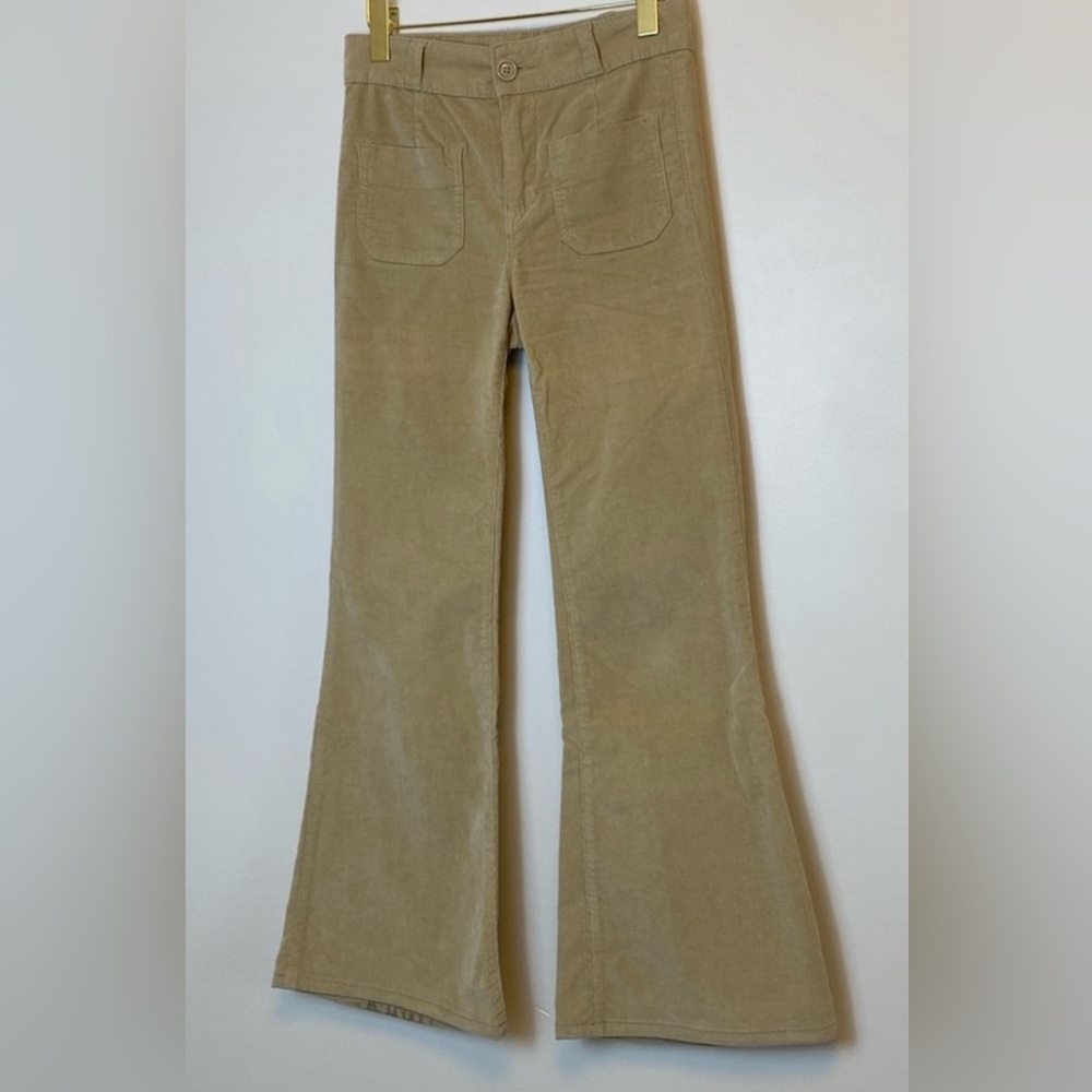 Anthropologie Pilcro Wide Leg Retro Corduroy Neutral - Picture 2 of 12
